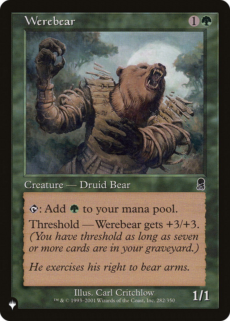 Werebear [The List] | Shuffle n Cut Hobbies & Games