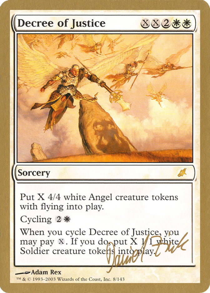 Decree of Justice (Daniel Zink) [World Championship Decks 2003] | Shuffle n Cut Hobbies & Games