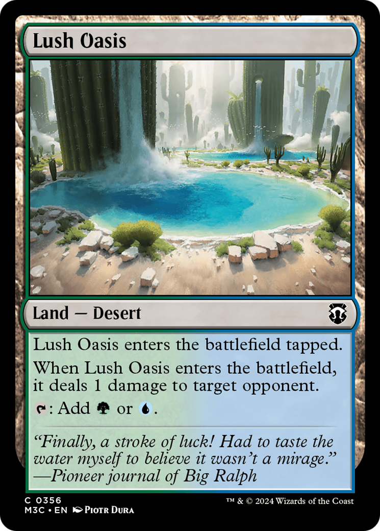 Lush Oasis (Ripple Foil) [Modern Horizons 3 Commander] | Shuffle n Cut Hobbies & Games