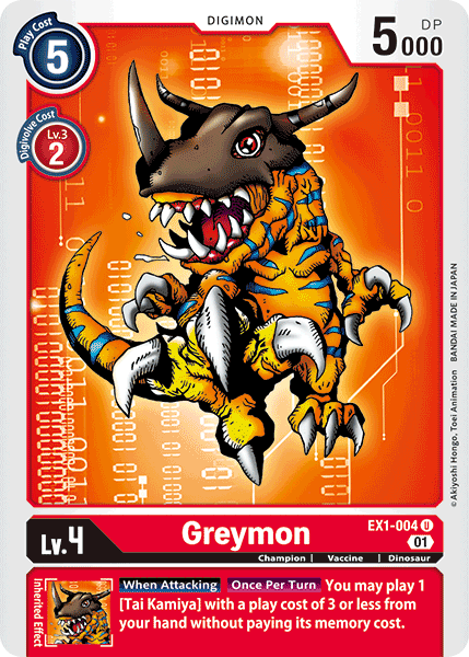 Greymon [EX1-004] [Classic Collection] | Shuffle n Cut Hobbies & Games