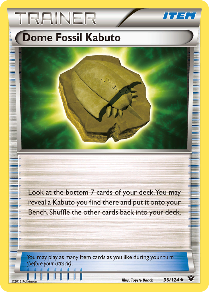 Dome Fossil Kabuto (96/124) [XY: Fates Collide] | Shuffle n Cut Hobbies & Games