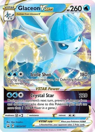 Glaceon VSTAR (SWSH197) (Jumbo Card) [Sword & Shield: Black Star Promos] | Shuffle n Cut Hobbies & Games