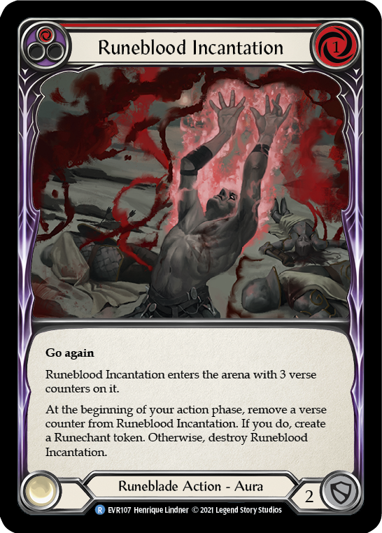 Runeblood Incantation (Red) [EVR107] (Everfest)  1st Edition Rainbow Foil | Shuffle n Cut Hobbies & Games