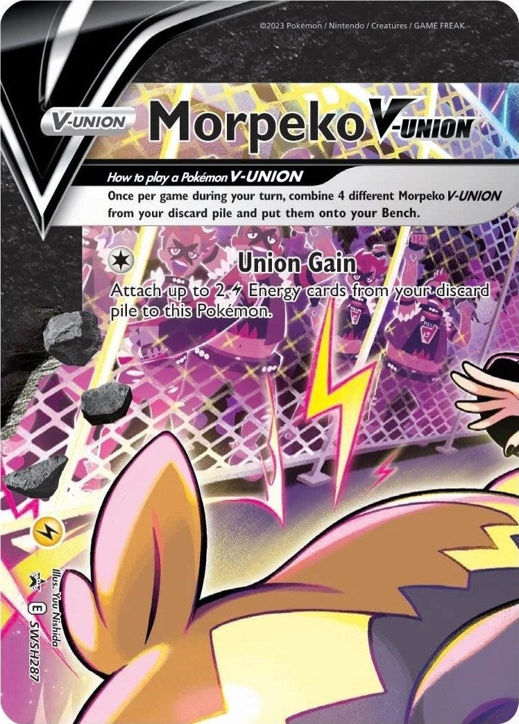 Morpeko V-Union (SWSH287) [Sword & Shield: Black Star Promos] | Shuffle n Cut Hobbies & Games