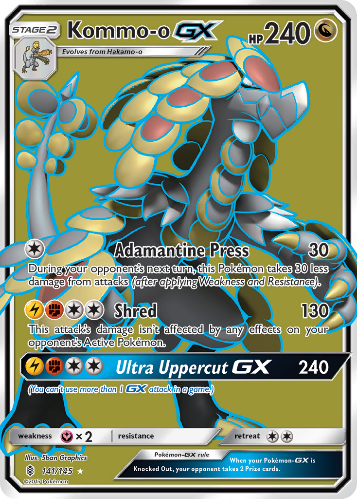 Kommo-o GX (141/145) [Sun & Moon: Guardians Rising] | Shuffle n Cut Hobbies & Games