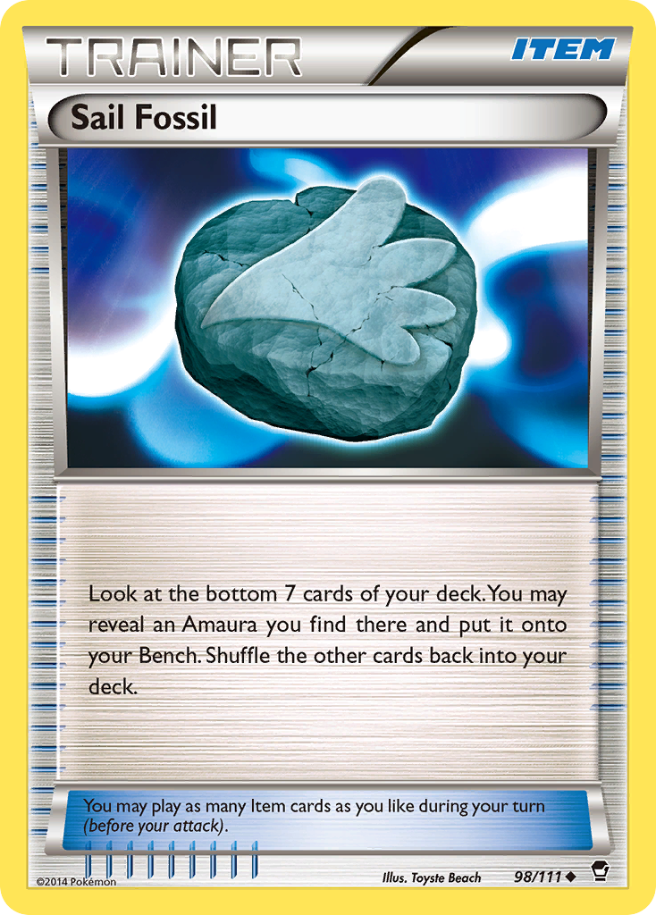 Sail Fossil (98/111) [XY: Furious Fists] | Shuffle n Cut Hobbies & Games