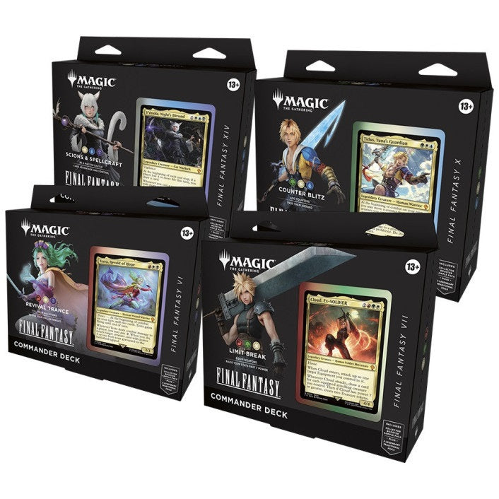 Universe Beyond Final Fantasy -  Commander Decks (4 Decks Per Display) | Shuffle n Cut Hobbies & Games