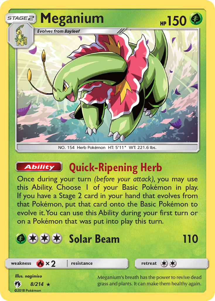 Meganium (8/214) [Sun & Moon: Lost Thunder] | Shuffle n Cut Hobbies & Games