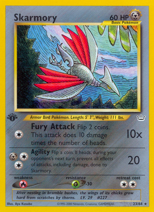 Skarmory (23/64) [Neo Revelation 1st Edition] | Shuffle n Cut Hobbies & Games