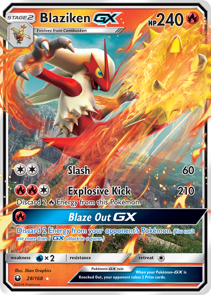 Blaziken GX (28/168) [Sun & Moon: Celestial Storm] | Shuffle n Cut Hobbies & Games