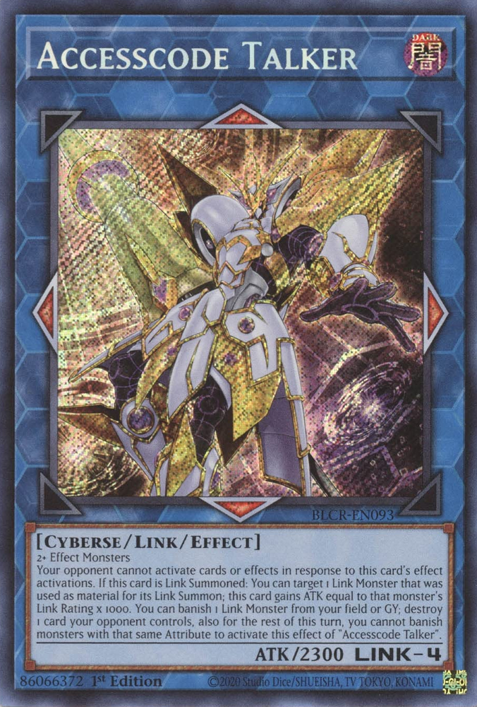 Accesscode Talker [BLCR-EN093] Secret Rare | Shuffle n Cut Hobbies & Games