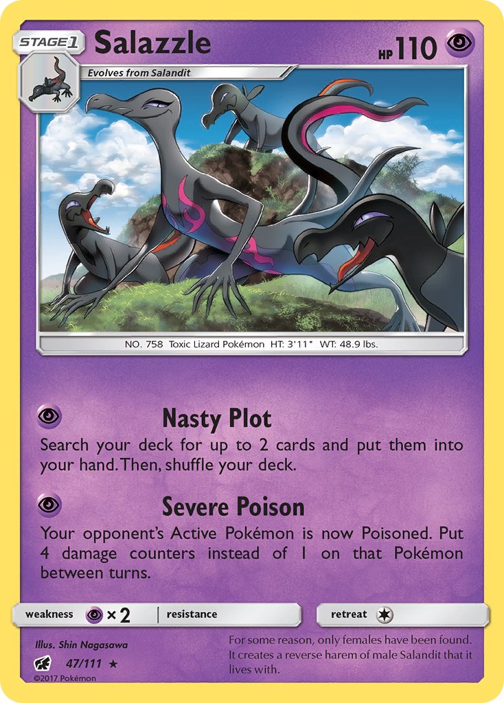 Salazzle (47/111) (Theme Deck Exclusive) [Sun & Moon: Crimson Invasion] | Shuffle n Cut Hobbies & Games