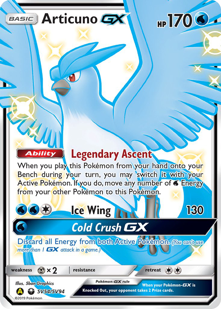 Articuno GX (SV54/SV94) [Sun & Moon: Hidden Fates - Shiny Vault] | Shuffle n Cut Hobbies & Games