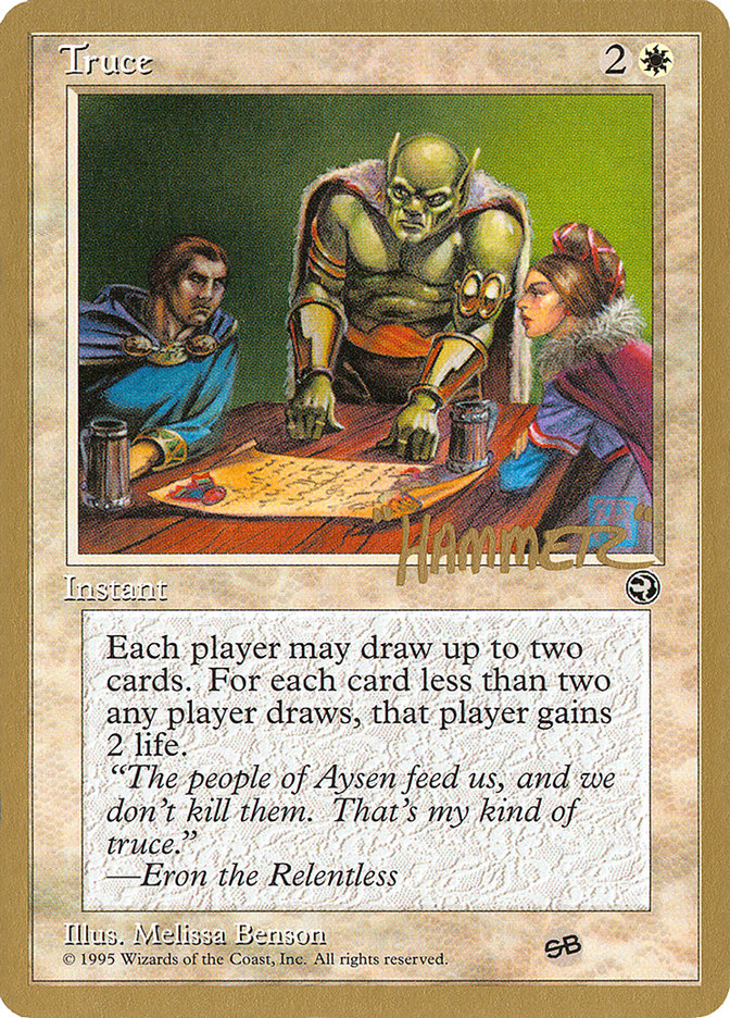 Truce (Shawn "Hammer" Regnier) (SB) [Pro Tour Collector Set] | Shuffle n Cut Hobbies & Games