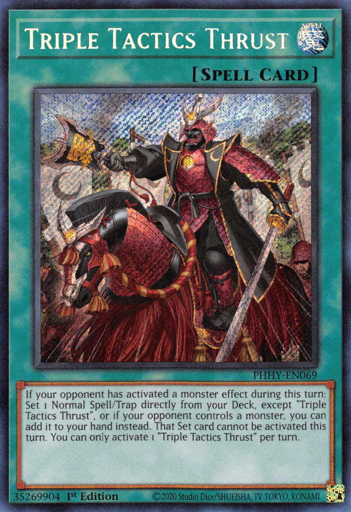 Triple Tactics Thrust [PHHY-EN069] Secret Rare | Shuffle n Cut Hobbies & Games