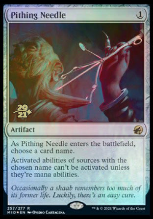 Pithing Needle [Innistrad: Midnight Hunt Prerelease Promos] | Shuffle n Cut Hobbies & Games