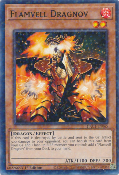 Flamvell Dragnov (Duel Terminal) [HAC1-EN065] Common | Shuffle n Cut Hobbies & Games