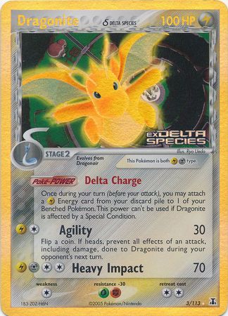 Dragonite (3/113) (Delta Species) (Stamped) [EX: Delta Species] | Shuffle n Cut Hobbies & Games