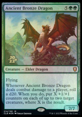 Ancient Bronze Dragon [Commander Legends: Battle for Baldur's Gate Prerelease Promos] | Shuffle n Cut Hobbies & Games