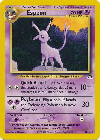 Espeon (20/75) [Neo Discovery Unlimited] | Shuffle n Cut Hobbies & Games