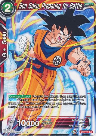 Son Goku, Preparing for Battle [EX07-01] | Shuffle n Cut Hobbies & Games