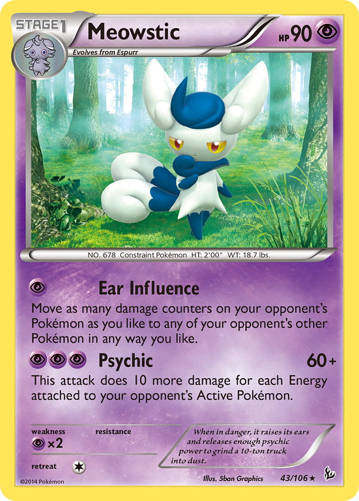 Meowstic (43/106) [XY: Flashfire] | Shuffle n Cut Hobbies & Games