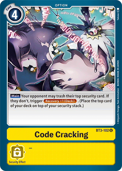 Code Cracking [BT3-102] [Release Special Booster Ver.1.5] | Shuffle n Cut Hobbies & Games