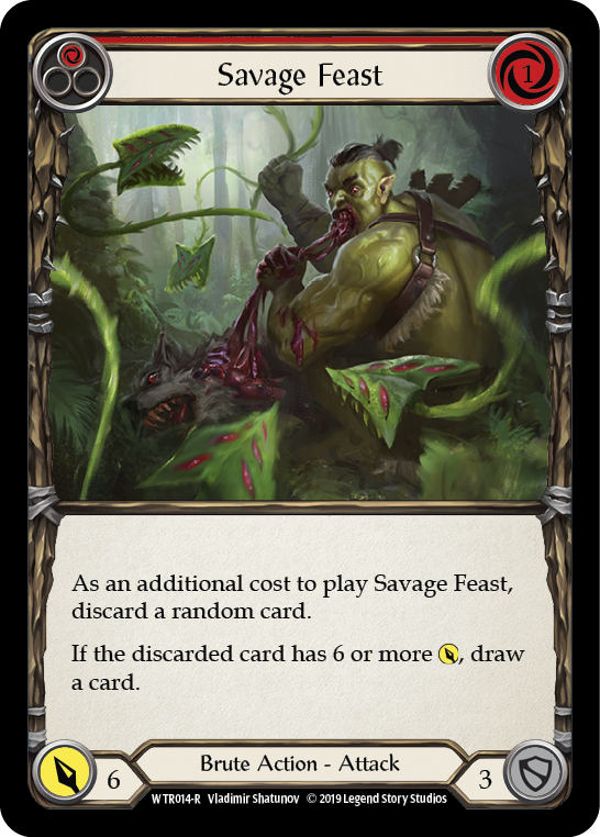 Savage Feast (Red) [WTR014-R] Alpha Print Rainbow Foil | Shuffle n Cut Hobbies & Games