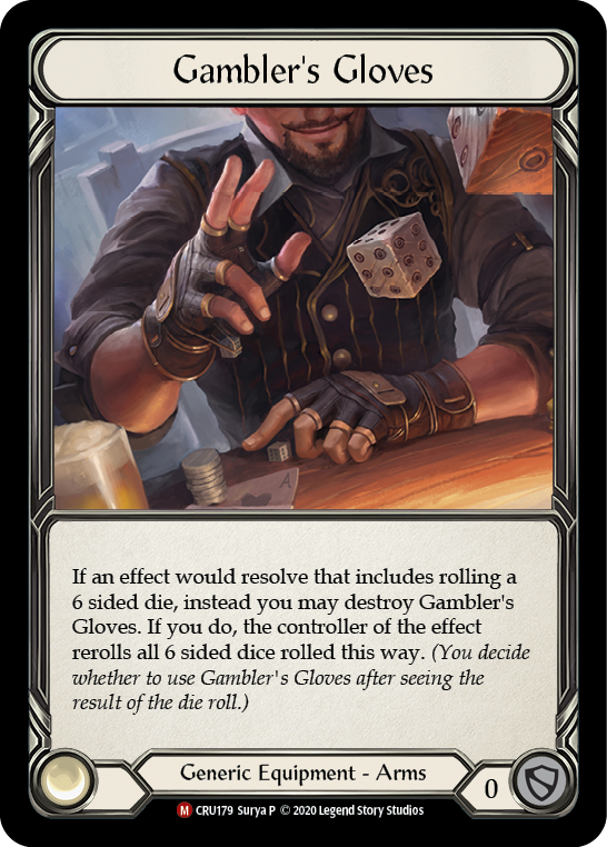 Gambler's Gloves [CRU179] (Crucible of War)  1st Edition Normal | Shuffle n Cut Hobbies & Games