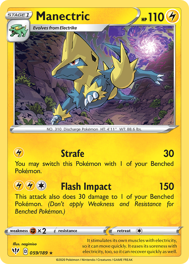 Manectric (059/189) [Sword & Shield: Darkness Ablaze] | Shuffle n Cut Hobbies & Games