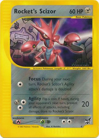 Rocket's Scizor (4) (Winner) [Best of Promos] | Shuffle n Cut Hobbies & Games