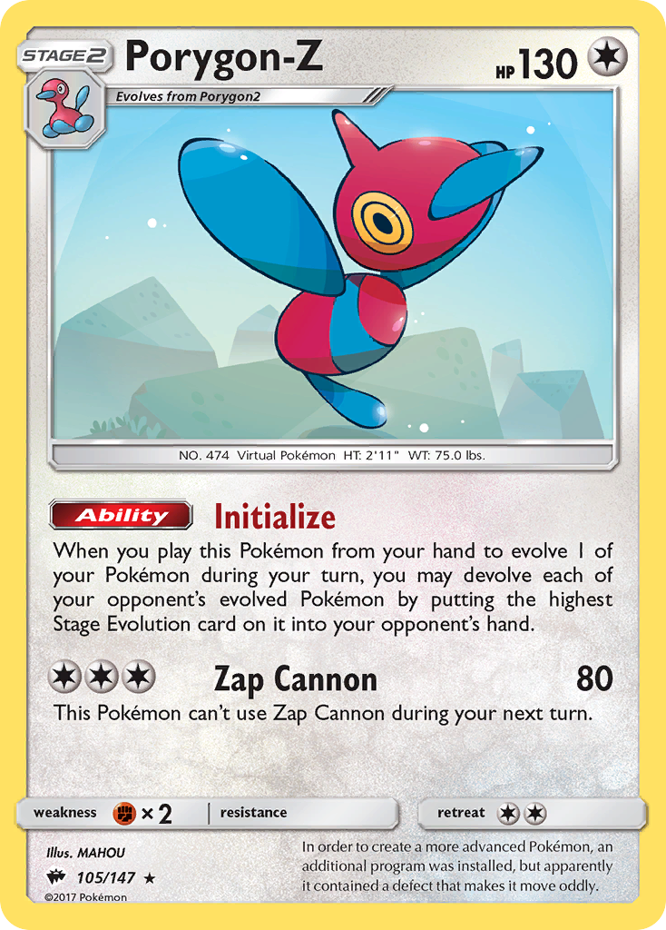 Porygon-Z (105/147) [Sun & Moon: Burning Shadows] | Shuffle n Cut Hobbies & Games