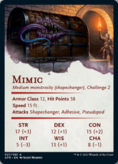 Mimic Art Card [Dungeons & Dragons: Adventures in the Forgotten Realms Art Series] | Shuffle n Cut Hobbies & Games