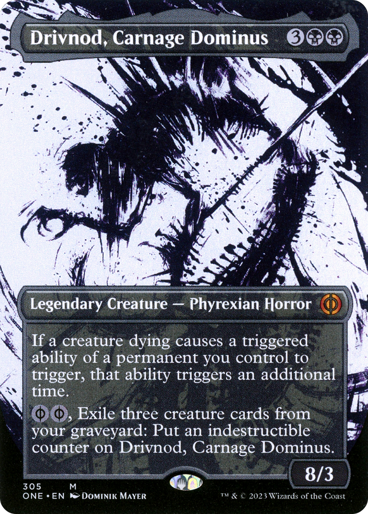 Drivnod, Carnage Dominus (Borderless Ichor) [Phyrexia: All Will Be One] | Shuffle n Cut Hobbies & Games