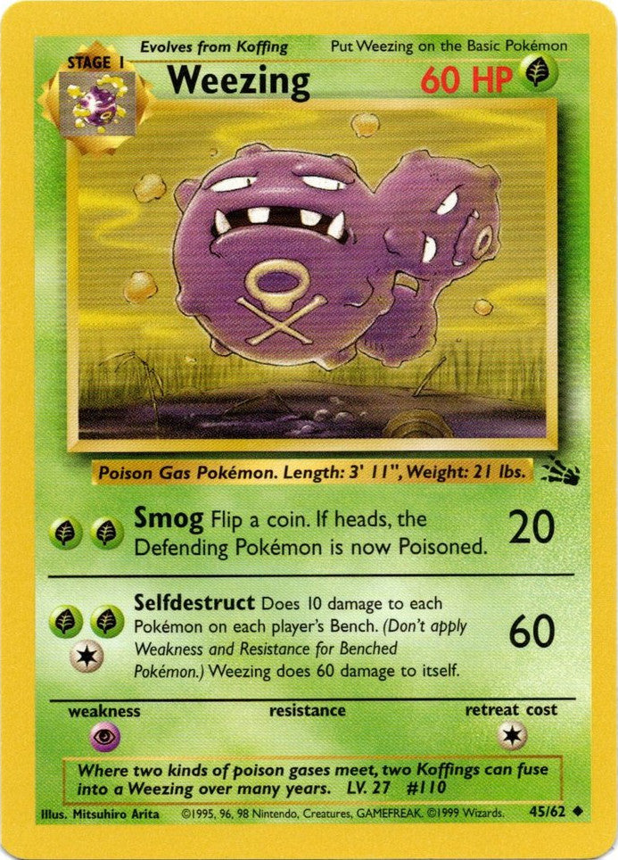 Weezing (45/62) [Fossil Unlimited] | Shuffle n Cut Hobbies & Games