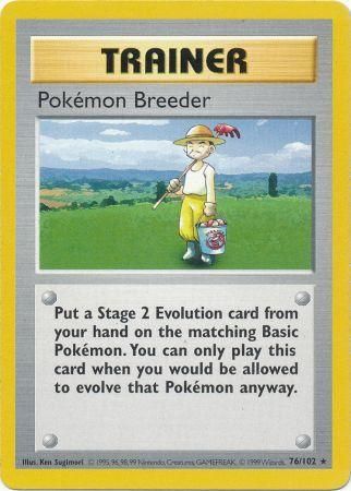 Pokemon Breeder (76/102) [Base Set Shadowless Unlimited] | Shuffle n Cut Hobbies & Games