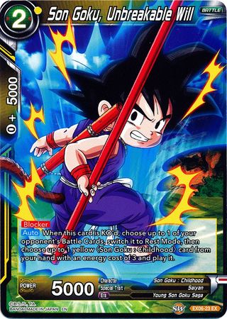 Son Goku, Unbreakable Will [EX06-23] | Shuffle n Cut Hobbies & Games