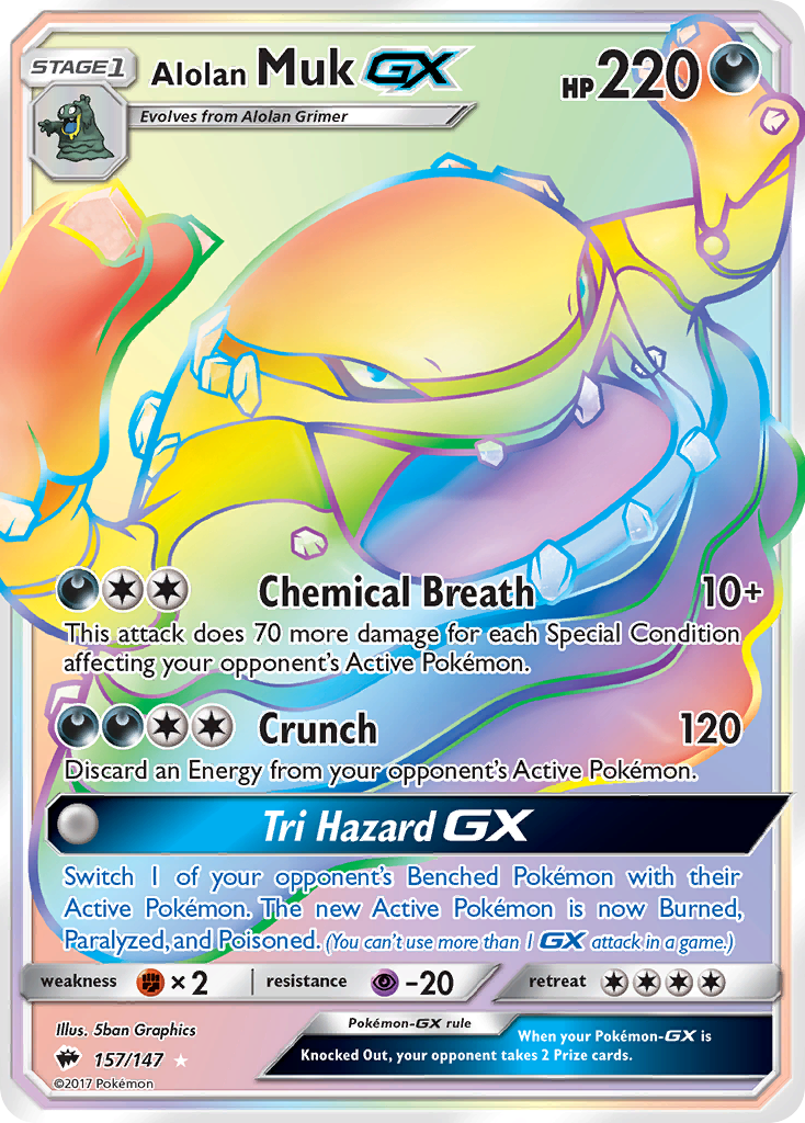 Alolan Muk GX (157/147) [Sun & Moon: Burning Shadows] | Shuffle n Cut Hobbies & Games