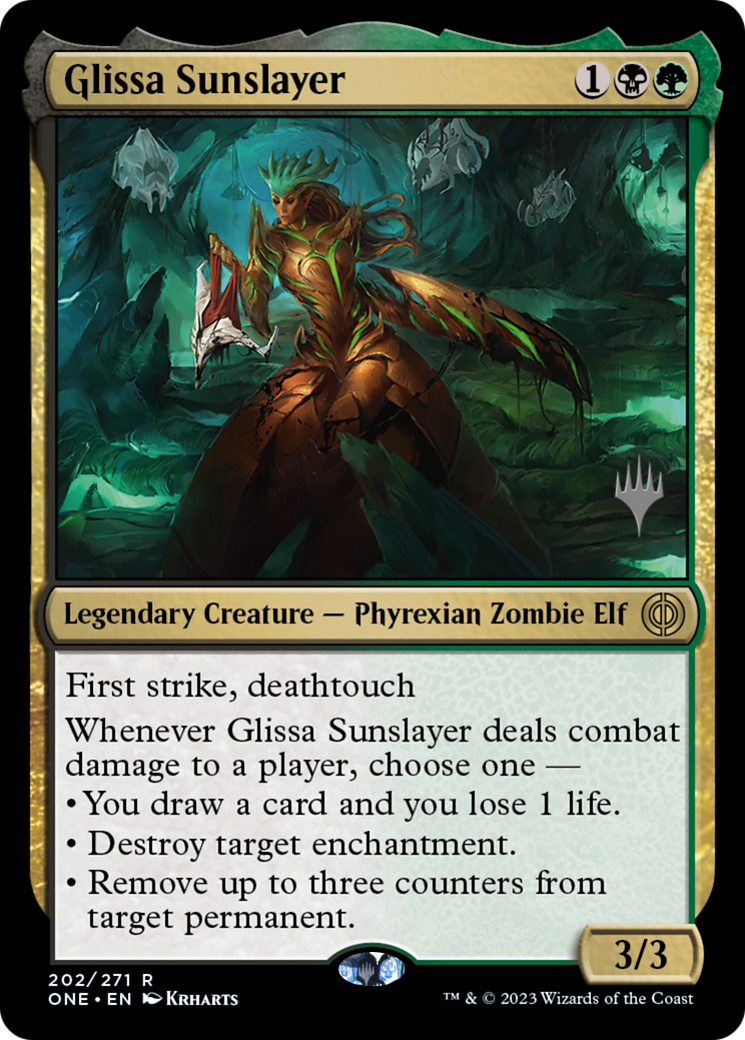 Glissa Sunslayer (Promo Pack) [Phyrexia: All Will Be One Promos] | Shuffle n Cut Hobbies & Games