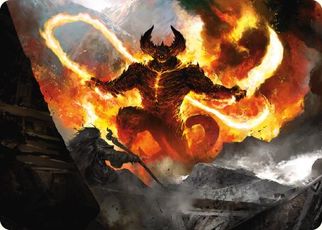 The Balrog, Flame of Udun Art Card [The Lord of the Rings: Tales of Middle-earth Art Series] | Shuffle n Cut Hobbies & Games