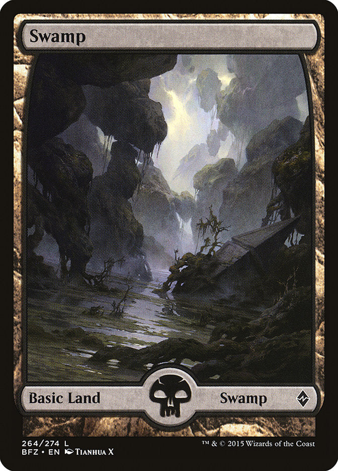 Swamp (264) (Full Art) [Battle for Zendikar] | Shuffle n Cut Hobbies & Games