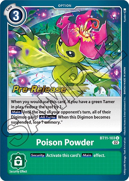 Poison Powder [BT11-103] [Dimensional Phase Pre-Release Promos] | Shuffle n Cut Hobbies & Games