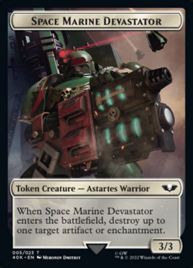 Soldier (002) // Space Marine Devastator Double-Sided Token [Warhammer 40,000 Tokens] | Shuffle n Cut Hobbies & Games