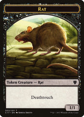 Cat Warrior (008) // Rat (003) Double-Sided Token [Commander 2017 Tokens] | Shuffle n Cut Hobbies & Games