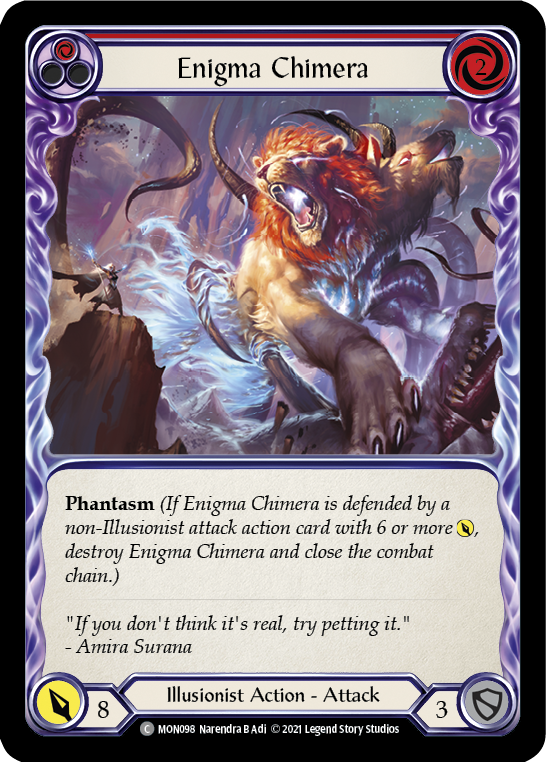 Enigma Chimera (Red) (Rainbow Foil) [MON098-RF] 1st Edition Rainbow Foil | Shuffle n Cut Hobbies & Games