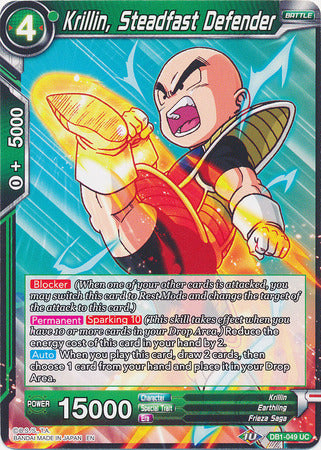 Krillin, Steadfast Defender (DB1-049) [Dragon Brawl] | Shuffle n Cut Hobbies & Games