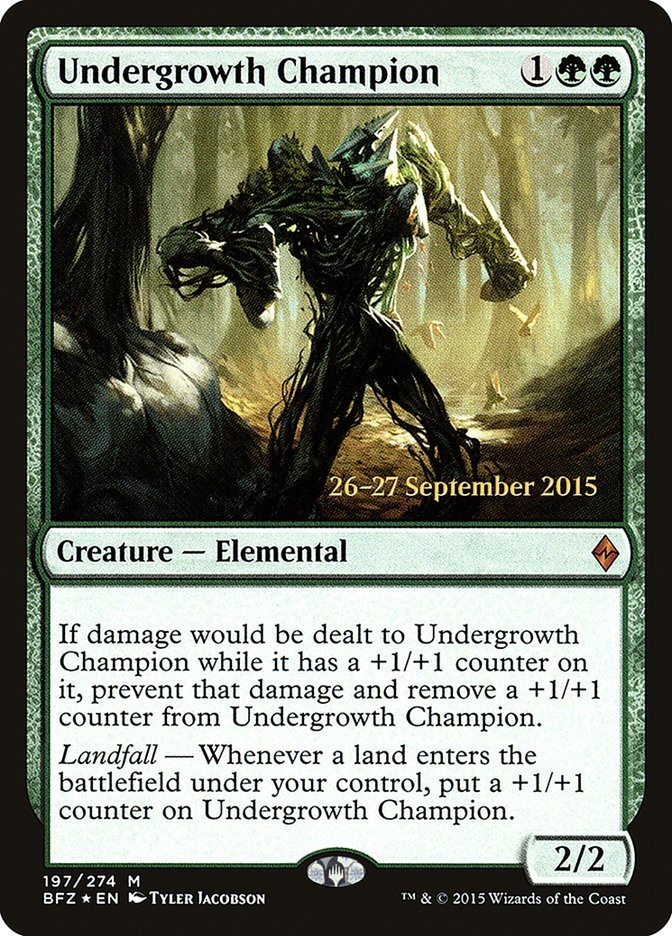 Undergrowth Champion [Battle for Zendikar Prerelease Promos] | Shuffle n Cut Hobbies & Games