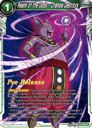 Realm of the Gods - Champa Destroys (BT16-069) [Realm of the Gods Prerelease Promos] | Shuffle n Cut Hobbies & Games