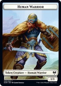 Human Warrior // Spirit Double-Sided Token [Kaldheim Tokens] | Shuffle n Cut Hobbies & Games