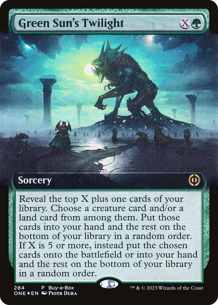 Green Sun's Twilight (Buy-A-Box) (Extended Art) [Phyrexia: All Will Be One] | Shuffle n Cut Hobbies & Games